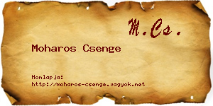 Moharos Csenge névjegykártya